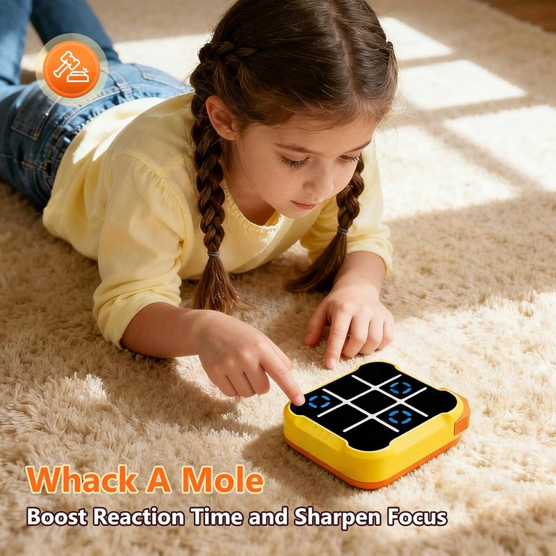 VISREFUR Store Tic Tac Toe Game, 3-in-1 Game Machine, Handheld Electronic Puzzle Games, Portable Travel Game for Trip, Office Break, Queue Time, Birthday Gift for Kids Adult - Image 4